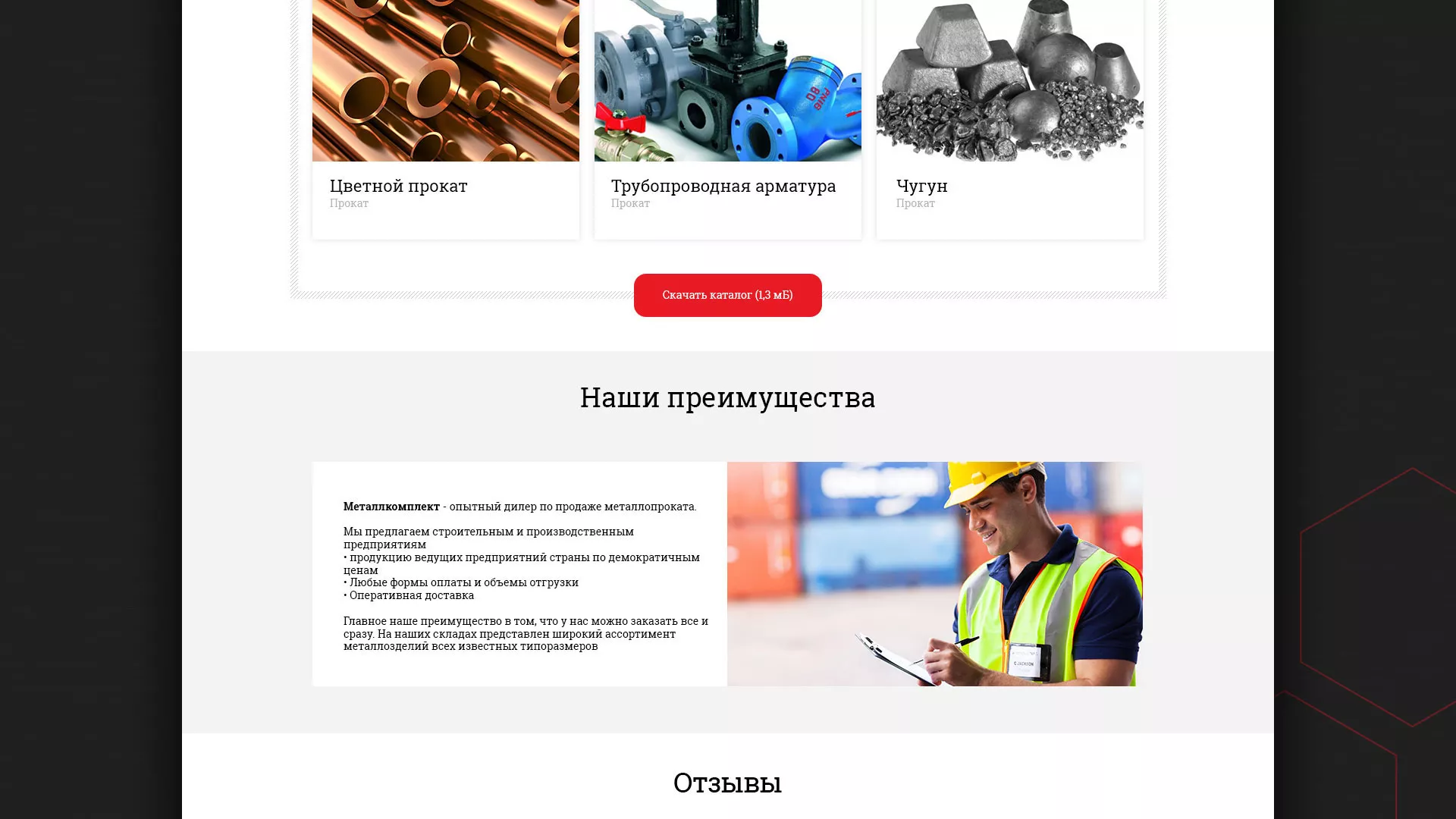 Разработка сайта по продаже металлопроката в Облучье
